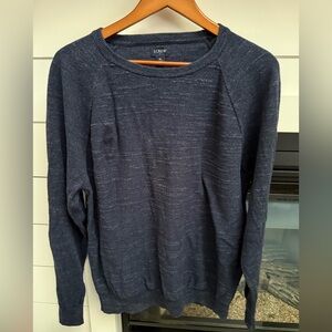 J. Crew Men's Navy Sweater size XL so soft and comfortable, lighter weight